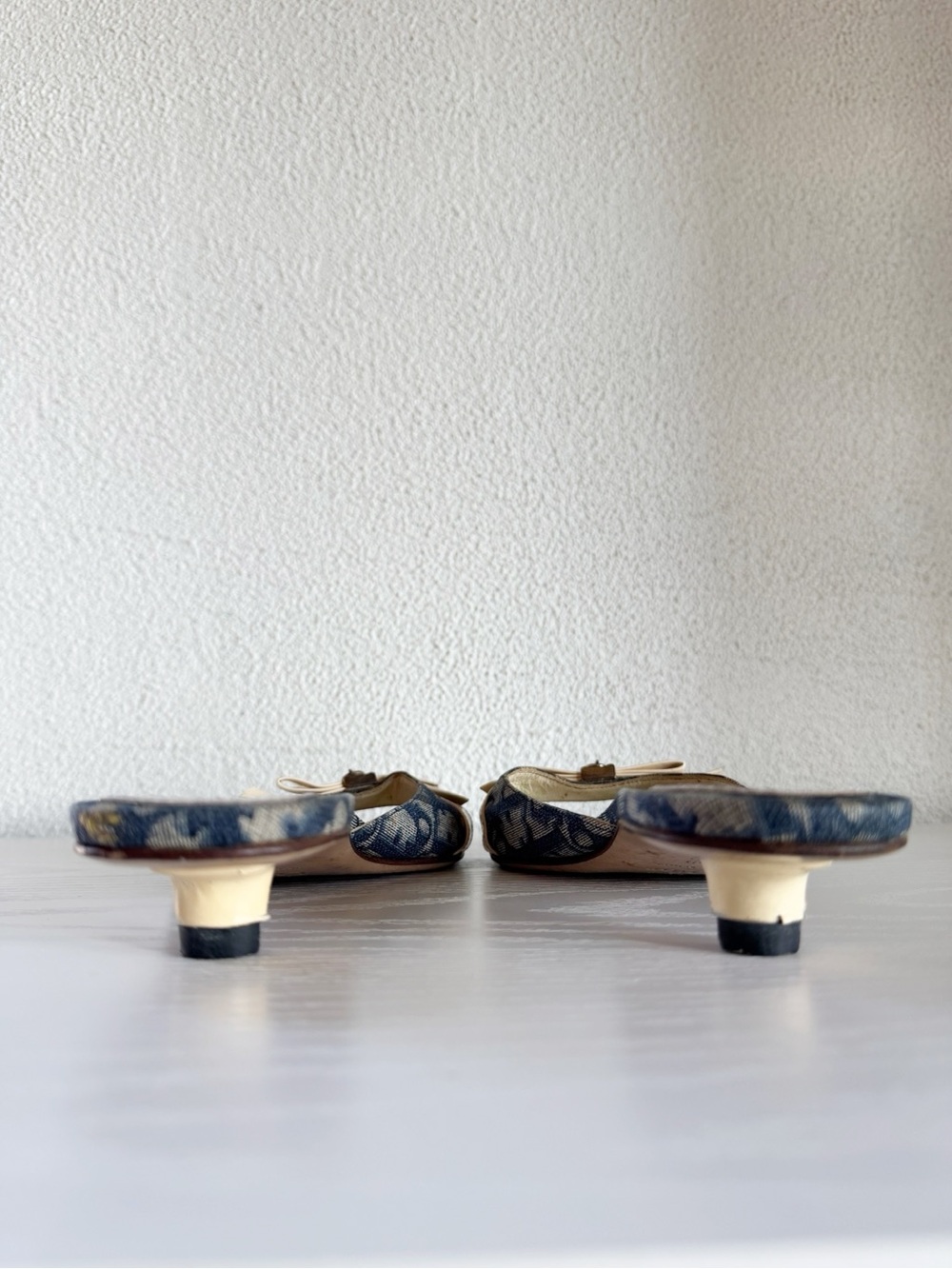 Vintage Christian Dior Oblique Lock & Key Mule Kitten Heels EU 39 - Picture 9 of 16